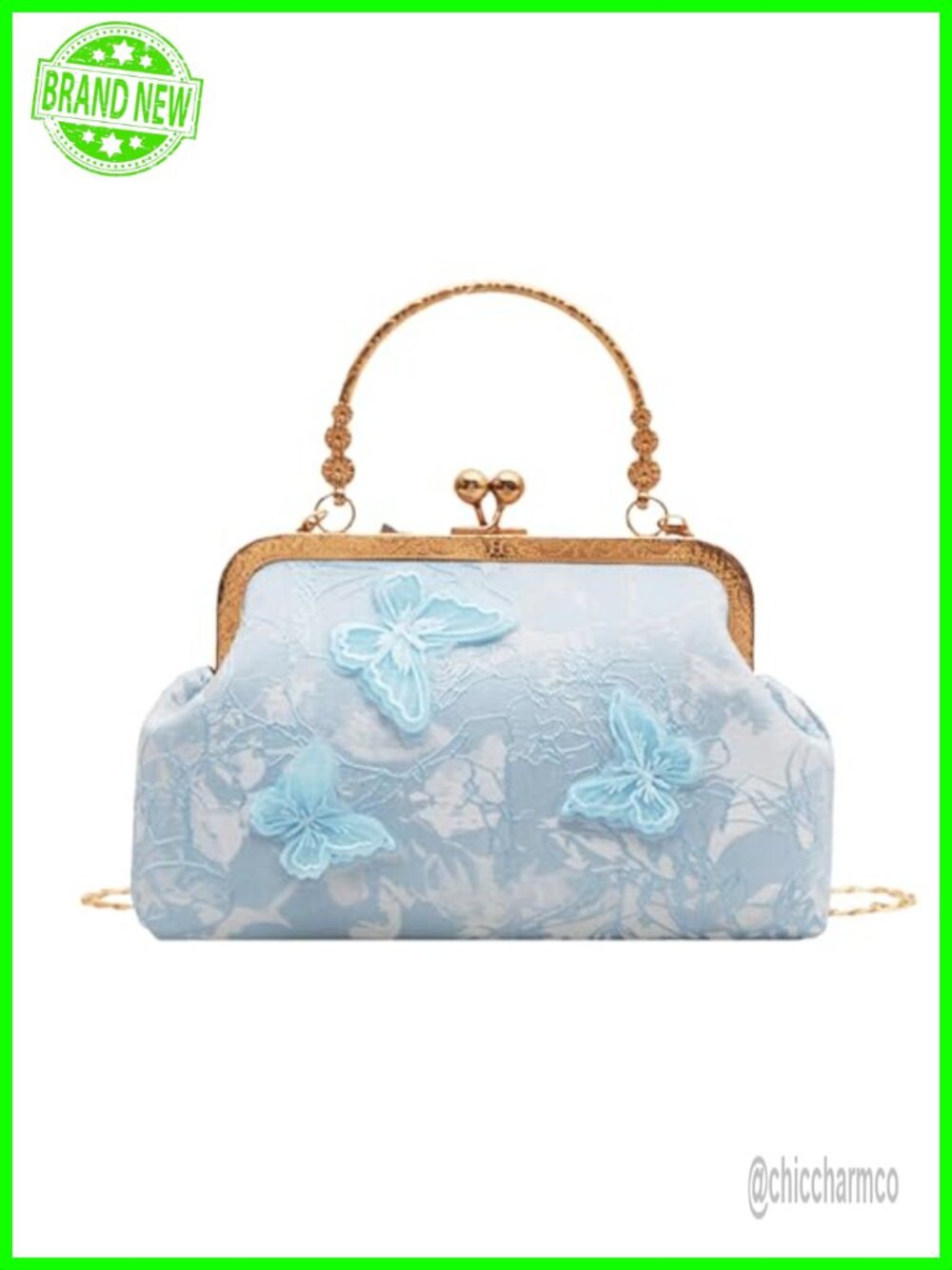 Embroidered Butterfly Clutch Purse Retro Crossbody Evening Bag for Women